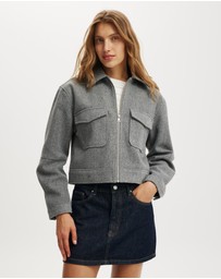 Cotton On - Melton Cropped Jacket