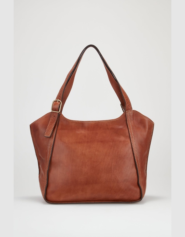 Evity - Maya Leather Buckle Tote Bag