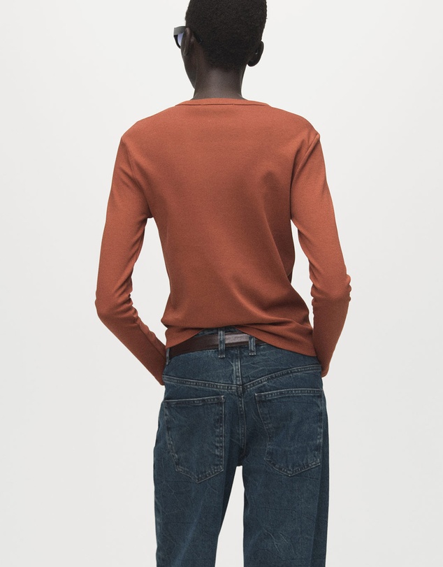 M.N.G - Long Sleeve Cotton T-Shirt