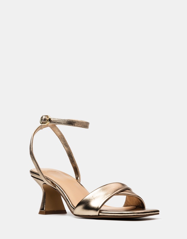 Wittner - Martina Metallic Leather Flared Heels