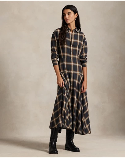 Polo Ralph Lauren - Plaid Twill Paneled Shirtdress