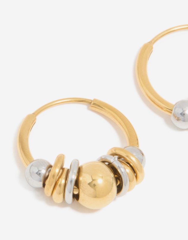 Lovisa - Waterproof Gold Plated Stainless Steel Small Rondell Clicker Hoop Earrings