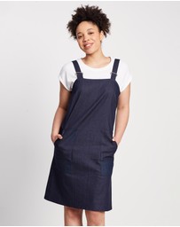 The Social Outfit - Pinafore Dress - Dark Indigo Denim