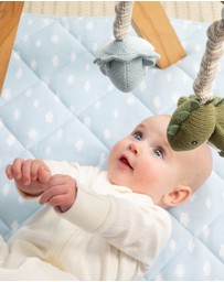 Living Textiles - Reversible Quilted Cot Comforter - Elephant Playtime