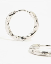Lovisa - Waterproof Stainless Steel Twisted Hoop Earrings