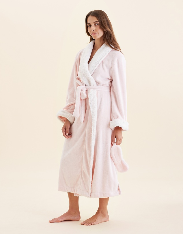 Papinelle - Plush Sherpa Robe & Sleep Mask