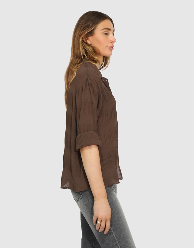 Belle & Bloom - Yoko Shirred Chiffon Blouse