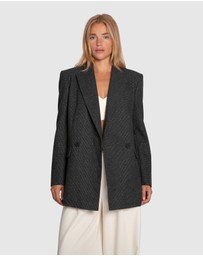 Belle & Bloom - Big Brother Talk Wool Blend Blazer
