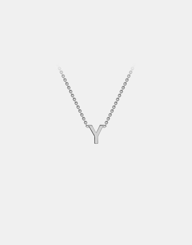 Zoe Olivia - 9K White Gold Initial Y Necklace