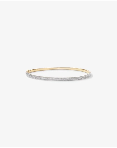 Michael Hill - Pavé Hinge Bangle in 18kt Vermeil