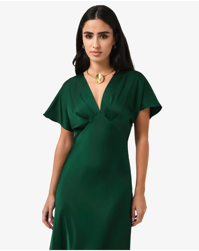 Forcast - Catalina V-Neck Satin Dress