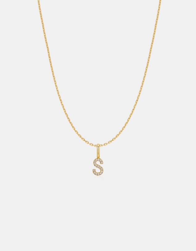 Ania Haie - Ania Haie Gold Letter S Initial Necklace