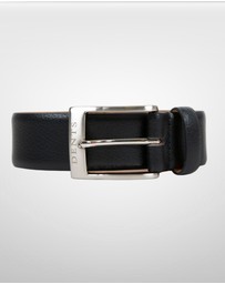 DENTS - Heritage Lined Matt Full-Grain Leather Belt with Satin Nickel Buckle