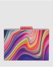 Olga Berg - Dorothy Swirl Print Box Clutch