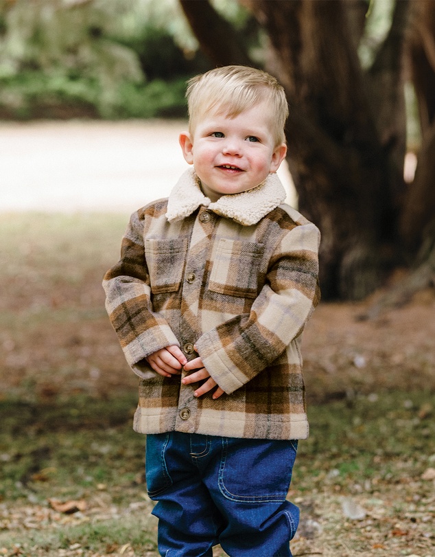 Kynd Baby - Gingham Shacket in Multi Check