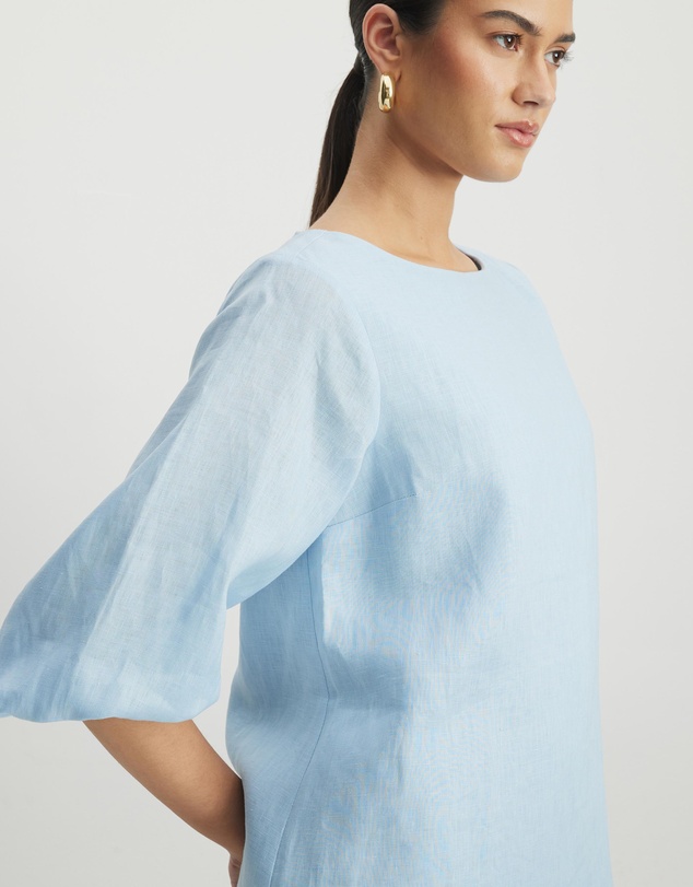 AERE - Eloise Linen Mini Shift Dress