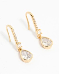 Lovisa - Gold Plated Diamante Pave Hook Earrings
