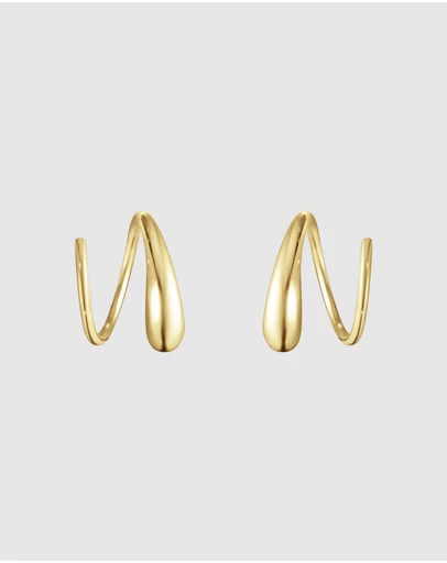 Georg Jensen - Mercy Swirl Earrings Gold