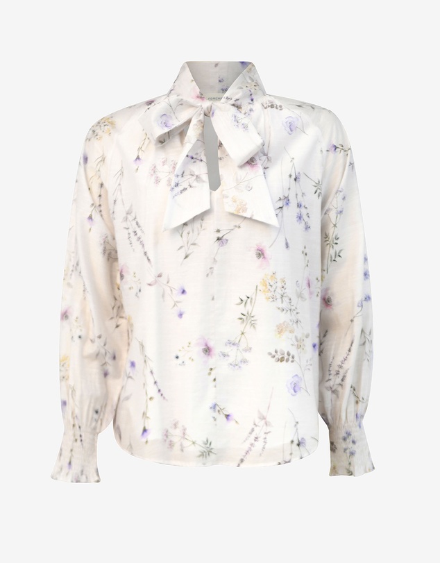 Forcast - Aurae Floral Tie Blouse