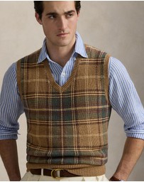 Polo Ralph Lauren - ICONIC EXCLUSIVE - Plaid Wool-Cotton Sweater Vest