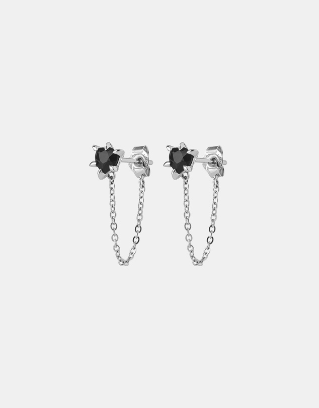 Karen Walker - Cupid's Heart & Chain Studs