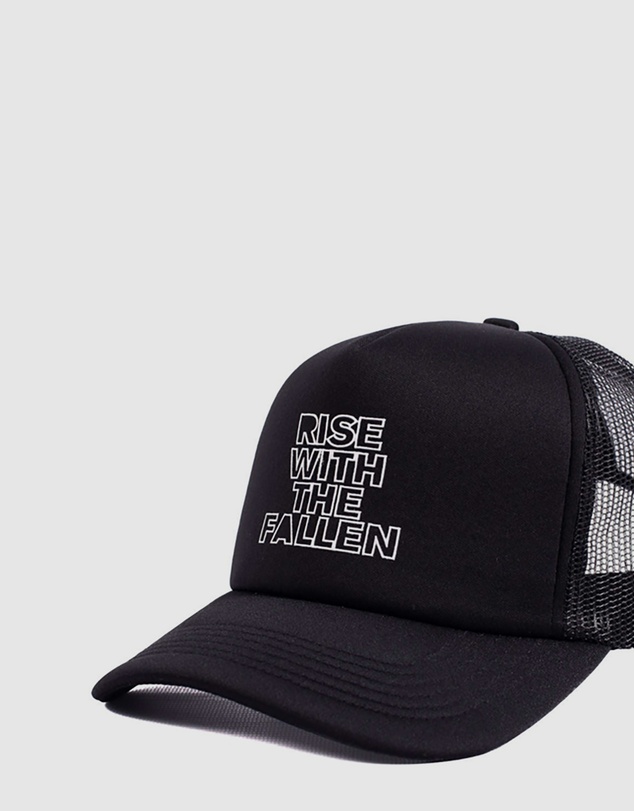 Fallen Footwear - Fallen Footwear Rwtf Hat Flat Visor Printed Logo - Black/White