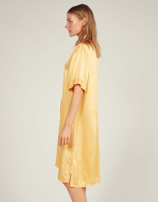 Primness - Glossed Shirt Dress