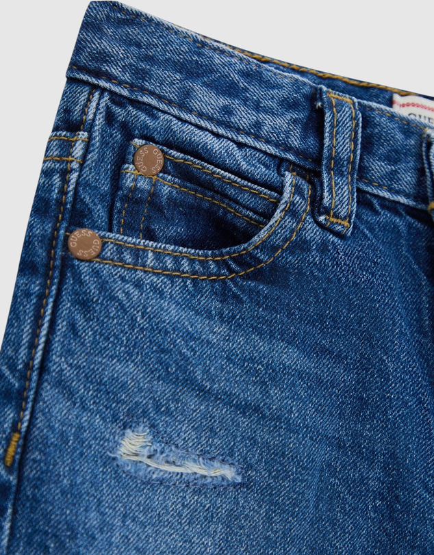 GUESS - Cotton Rigid Denim Shorts