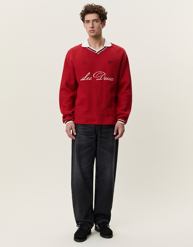 Les Deux - Waffle LS Football Jersey