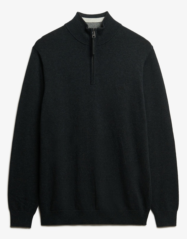 Superdry - Slim Fit Essentials Cotton Half Zip