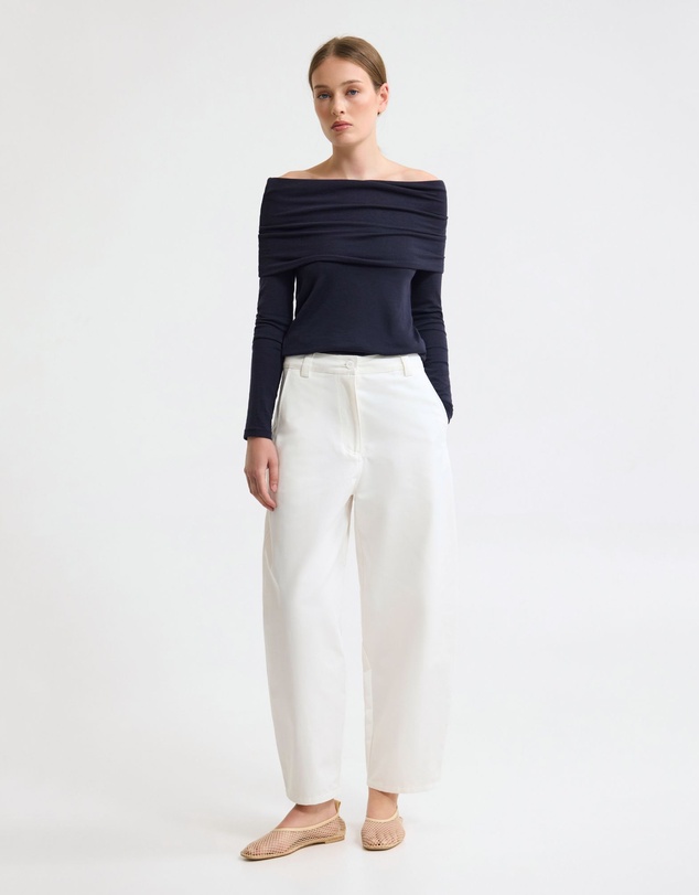 Oxford - Etta Barrel Leg Cotton Pant