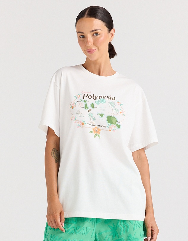 Poolside Paradiso - Isola Tee - White