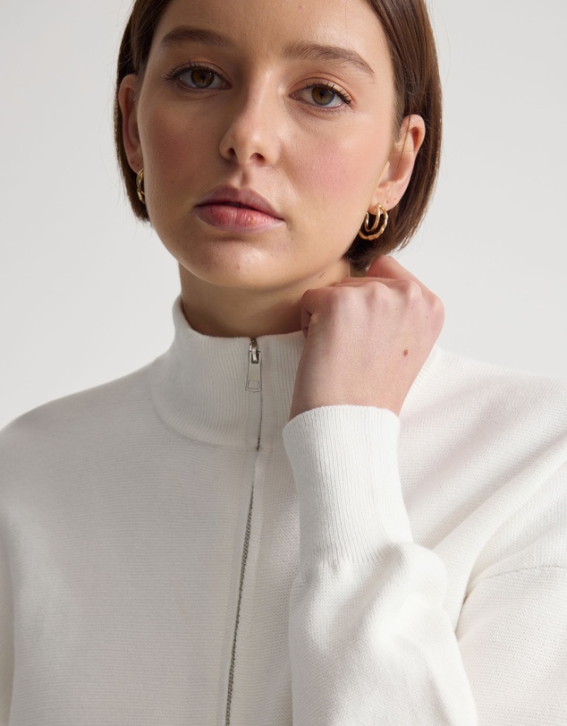 Oxford - Victoria Crop Zip Neck Knit