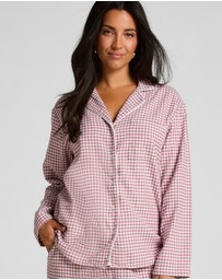 Hunkemoller - Long Sleeve Flannel Check Essential Pants