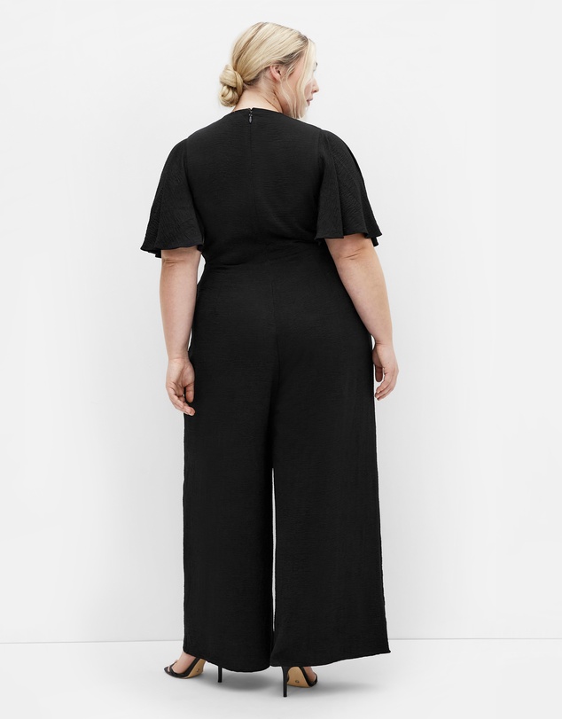City Chic - Braelynn V Neck Jumpsuit - black