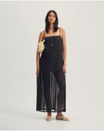 Oxford - Kristel Linen And Mesh Dress