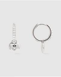 Wanderlust + Co - Heart Charm Huggie Earrings