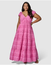 Something 4 Olivia - Violet Broderie Maxi Dress