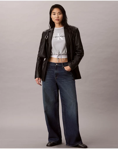Calvin Klein Jeans - Monologo Cropped Drawstring Tee