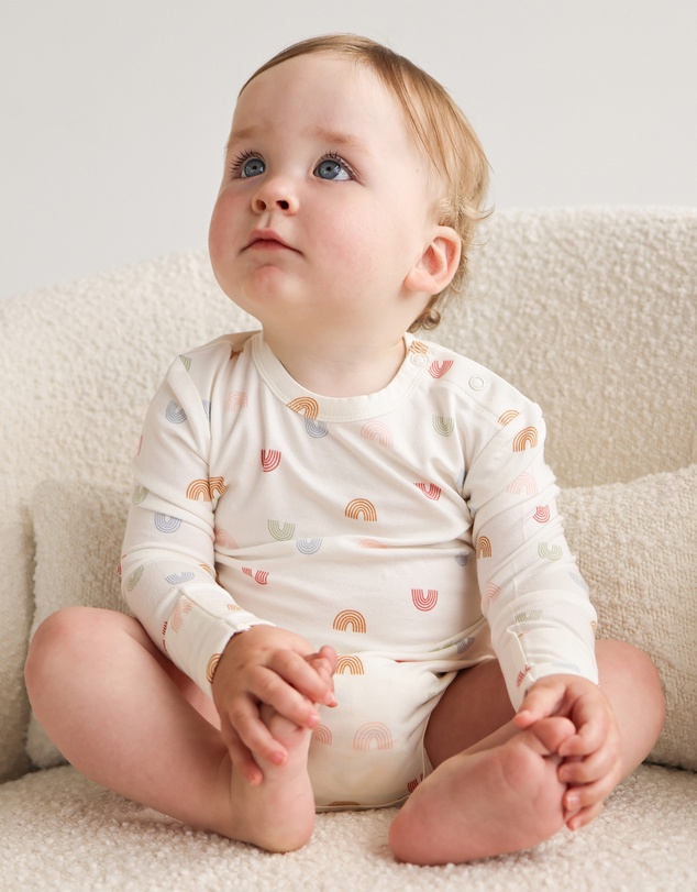 Kynd Baby - Comfy Bodysuit Long Sleeve in Over The Rainbow