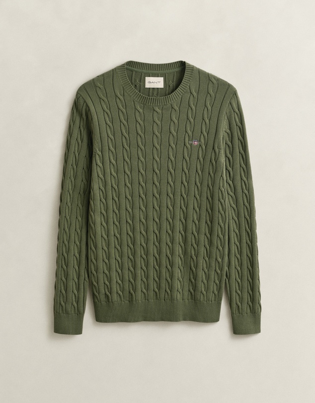 Gant - Cotton Cable Crew Neck
