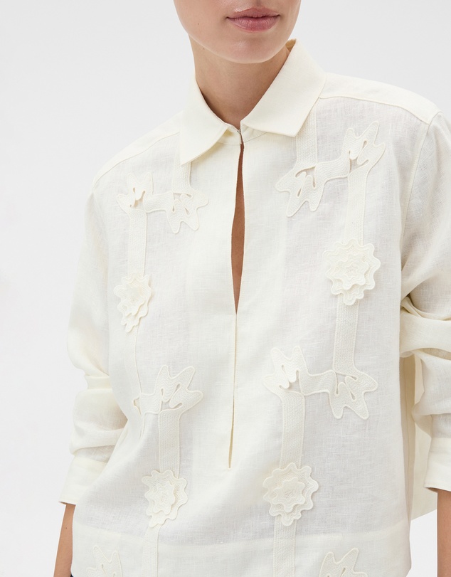 Oroton - Ribbon Trim Camp Shirt