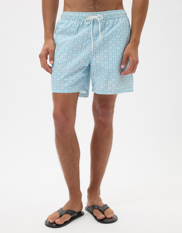 AERE - Geo Print Swim Shorts