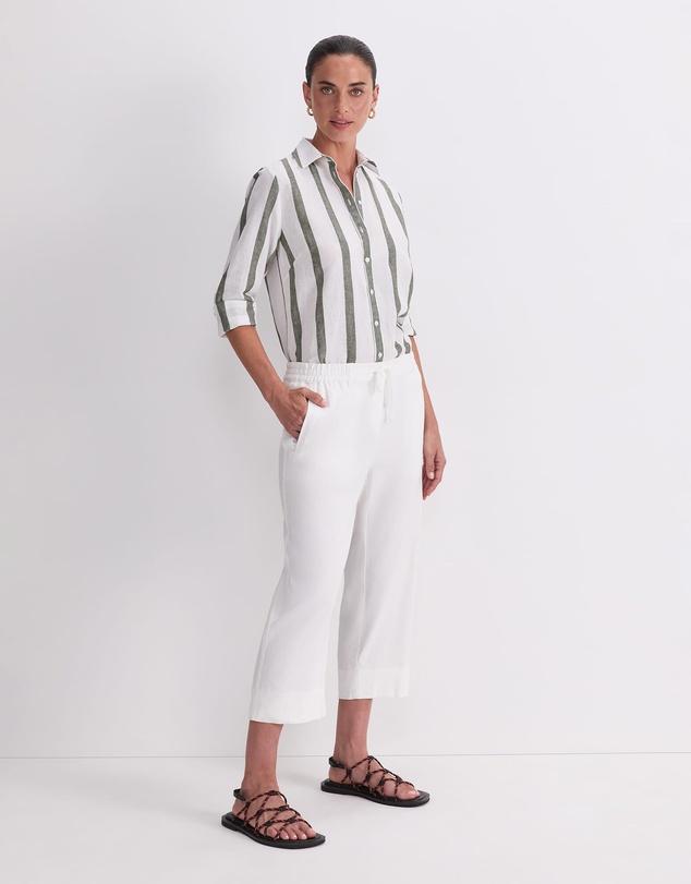 Sportscraft - Rosa Crop Linen Pant