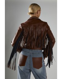 Glamorous - PU Fringe Jacket