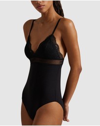 Polo Ralph Lauren - Love Collection Ribbed Cotton Blend Triangle Bodysuit