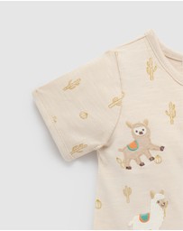 Purebaby - Llama Fiesta Short Growsuit -Kids-Babies