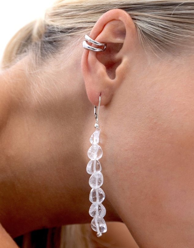 Elli Jewelry - Rock Crystal Drop Earrings in 925 Silver