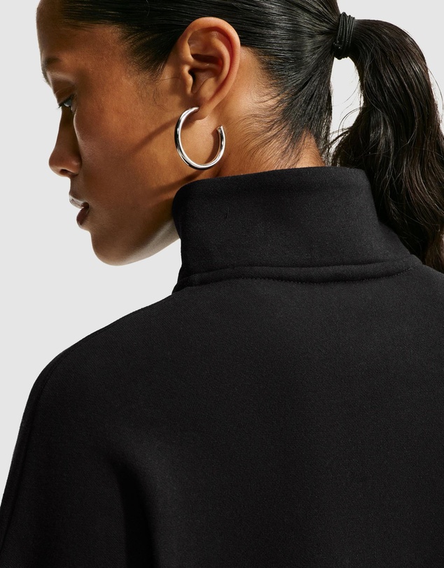 Nike - Studio Fleece Medium Weight Oversized 1/4-Zip Cropped Top