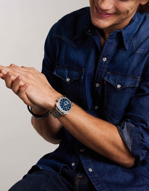 Fossil - Machine Silver Tone Chronograph Watch